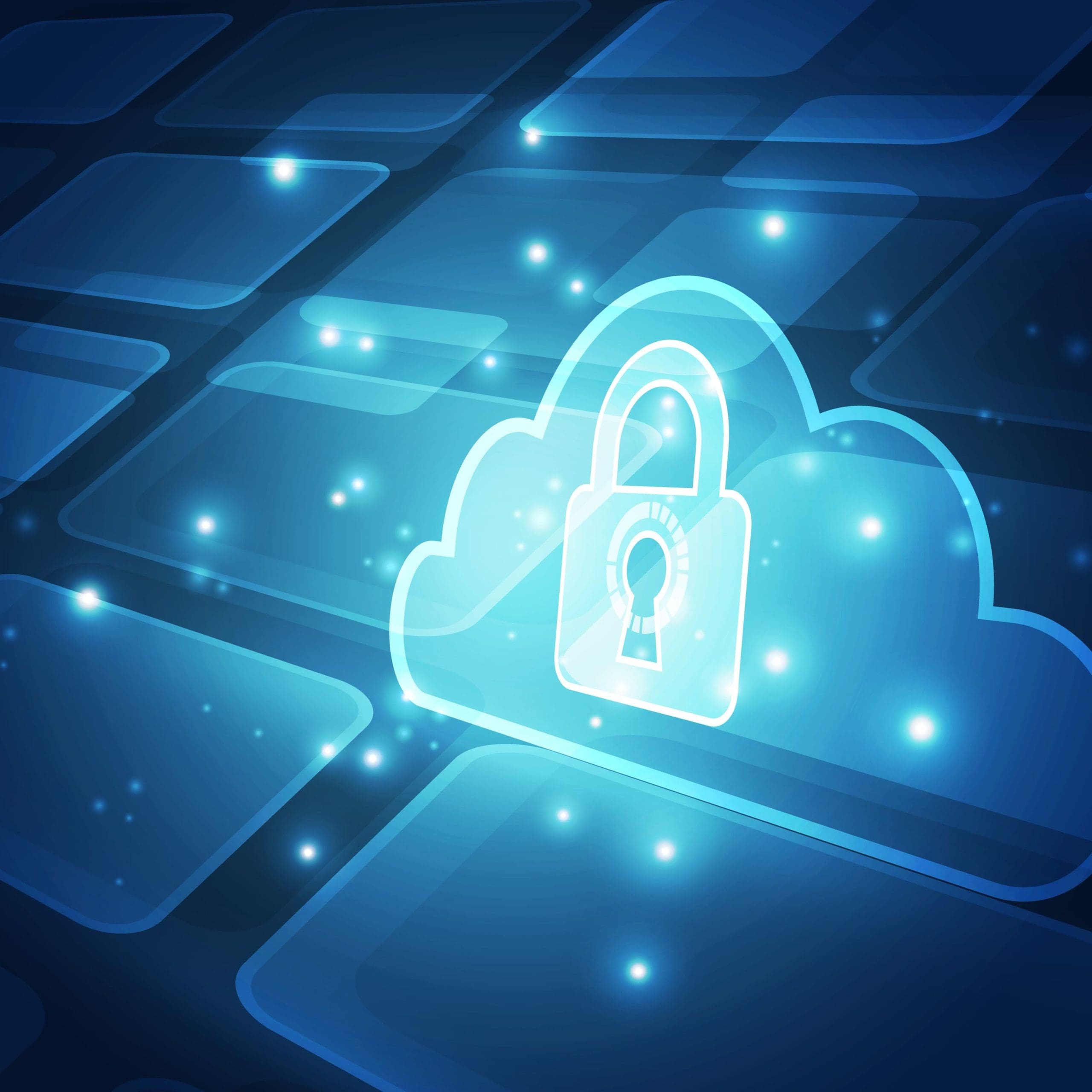 Abstract security cloud technology background. Illustration Vector