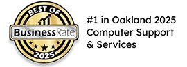 Rated number 1 in Oakland for computer support and services in 2025