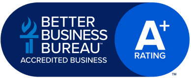 Better Business Bureau Accredited business, A+ rating